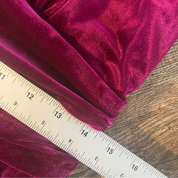 Lauren Ralph Lauren Dress Women 10 Purple Velvet Ruched Puff Sleeve Cocktail NEW - Picture 9 of 12